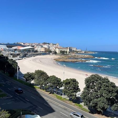 Primera Linea De Playa De Riazor Corunha Exterior foto